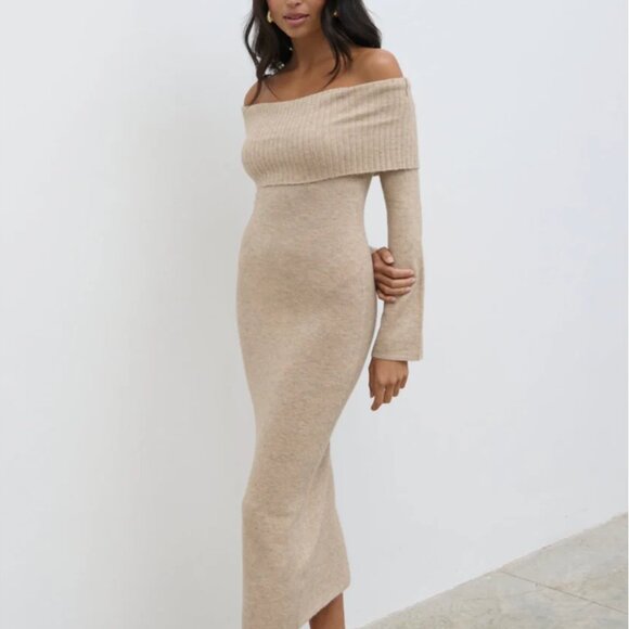 Pretty Lavish Soreya Bardot Soft Knit Dress - Picture 4 of 4